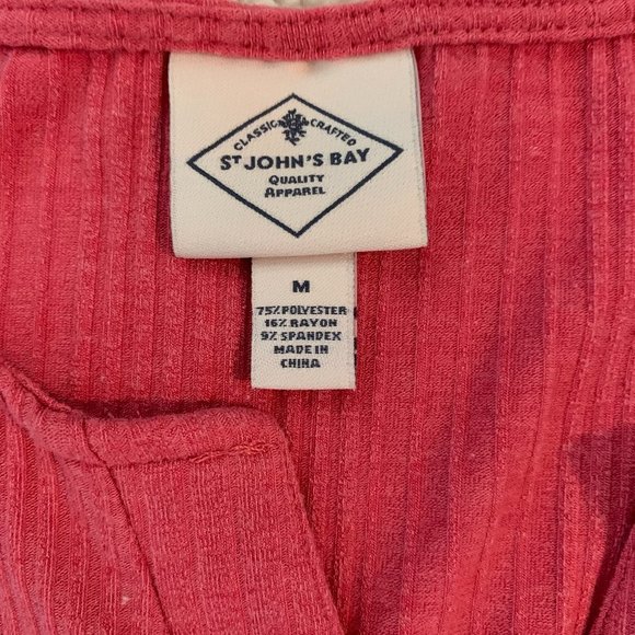 St Johns Bay Ribbed Salmon Tunic - M - Picture 4 of 5